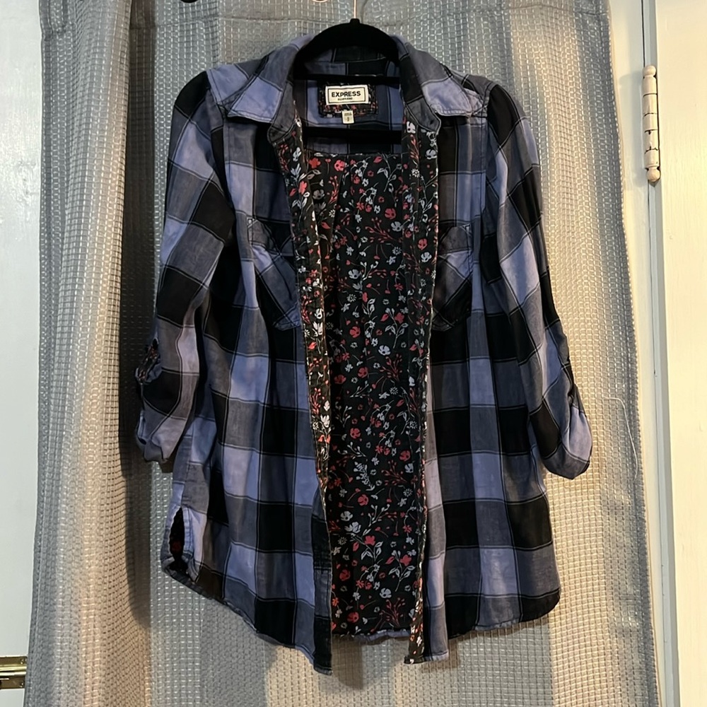 Express boyfriend plaid button up